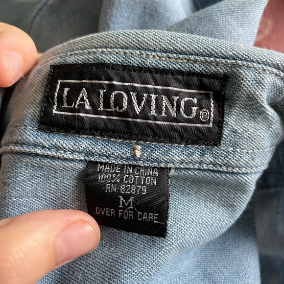 vintage 100% cotton gardening patchwork button up shirt - Picture 5 of 5